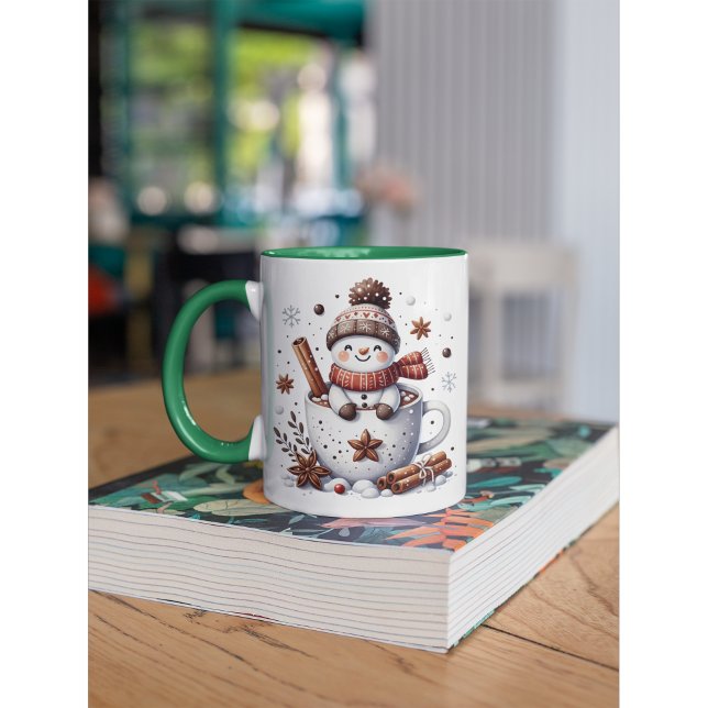 Taza Christmas Snowman Mug, Hot Cocoa Festive Winter Ar (Subido por el creador)