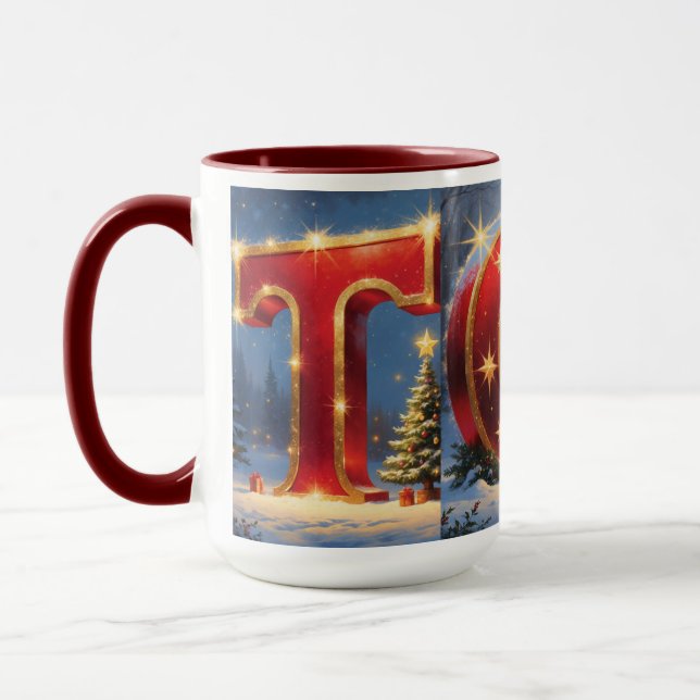 Taza Christmas TOY Mug Holiday Kids & Sparkling Letters (Izquierda)