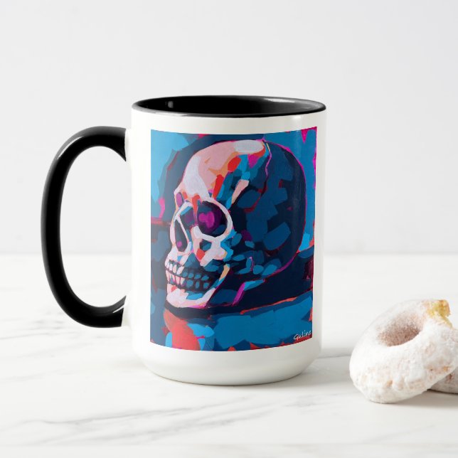 Taza Chromatic Skull Painting (Con donut)