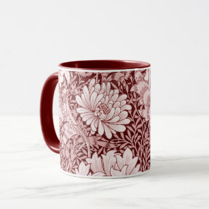 Taza Chrysanthemum Maroon, William Morris
