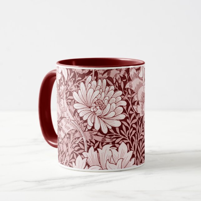 Taza Chrysanthemum Maroon, William Morris (Anverso izquierdo)