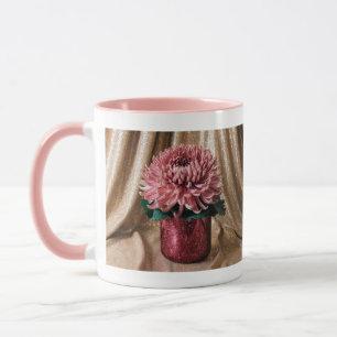 Taza Chrysanthemus lujoso color rosa