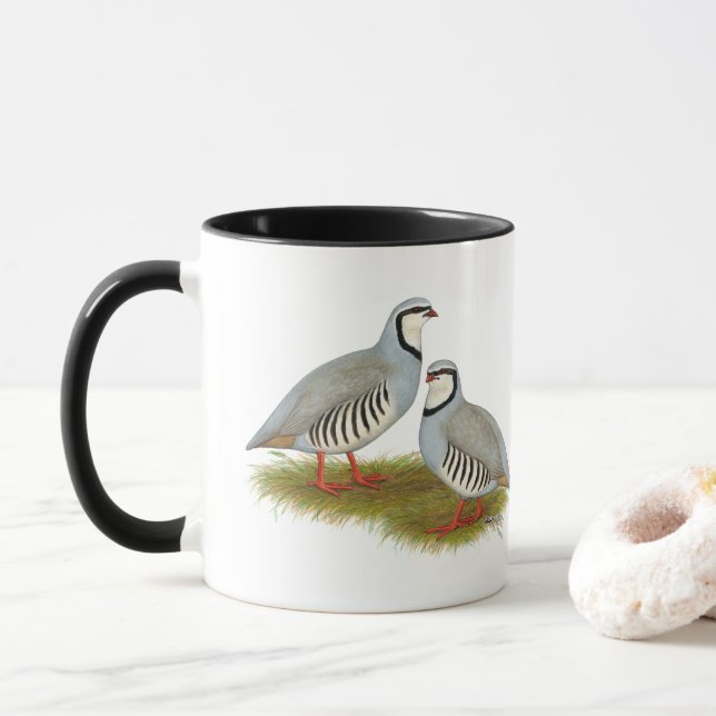 Taza Chukar Partridge Pair (Con donut)