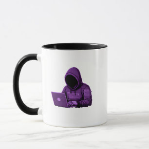Taza Ciber seguridad Pirata Informático Codificación en