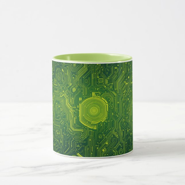 Taza Cibernatura de Greenish (Centro)