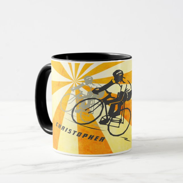 Taza Ciclismo de carretera personalizado y bicicleta re (Anverso izquierdo)