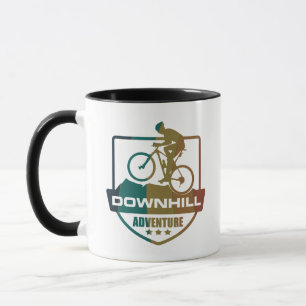 Taza Ciclismo de montaña cuesta abajo en MTB