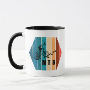 Taza Ciclismo de montaña cuesta abajo en Mtb Vintage