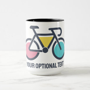 Taza Ciclismo de texto personalizado