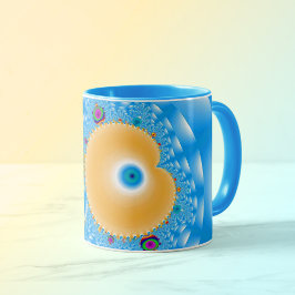 Taza Cielo azul con nubes y arena