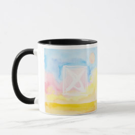Taza Cielo con campo brillante y formas