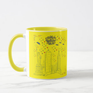 Taza Cielo de llamas de la libertad amarillo