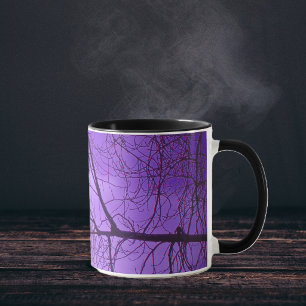 Taza Cielo Púrpura Cuervo Negro
