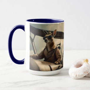 Taza "Cielos de época: El piloto canguro en el viejo av
