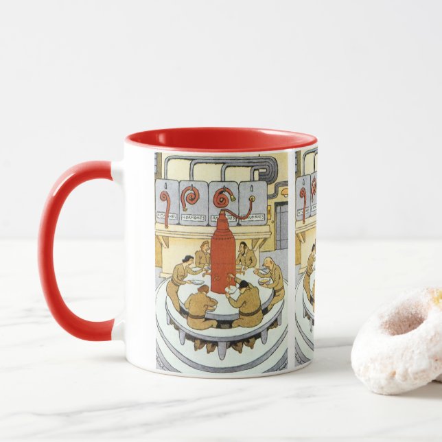 Taza Ciencia Ficción Vintage, científicos de laboratori (Con donut)