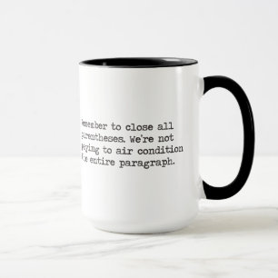 Taza Cierre todos los paréntesis