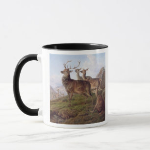 Taza Ciervo común en un paisaje de la montaña, 1872 (