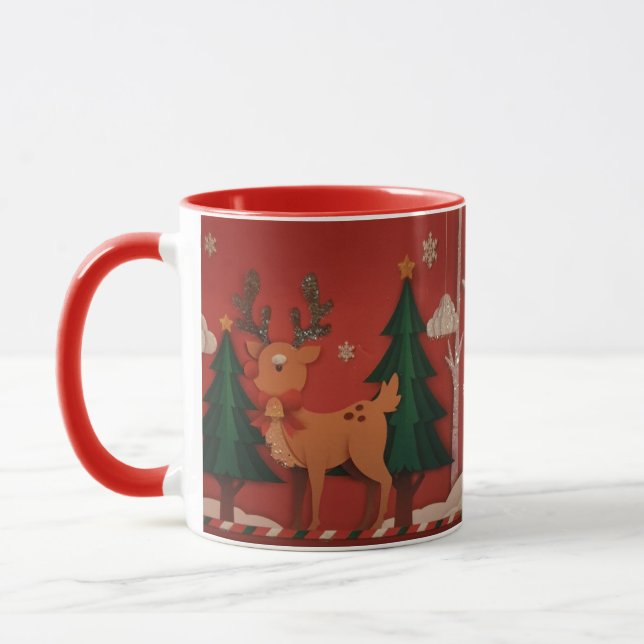 Taza ciervo de Navidad (Izquierda)
