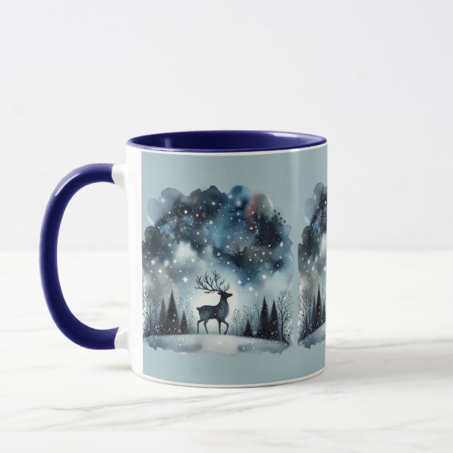 Taza Ciervos Noche Invernal Estrellada (Izquierda)