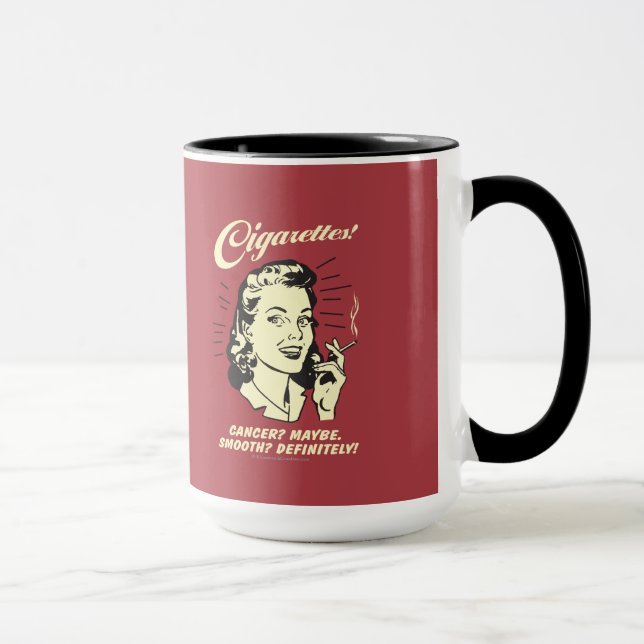 Taza Cigarrillos: Cáncer Quizás Def Suave. (Derecha)