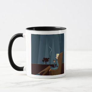 Taza Cigarro que fuma de la empresaria