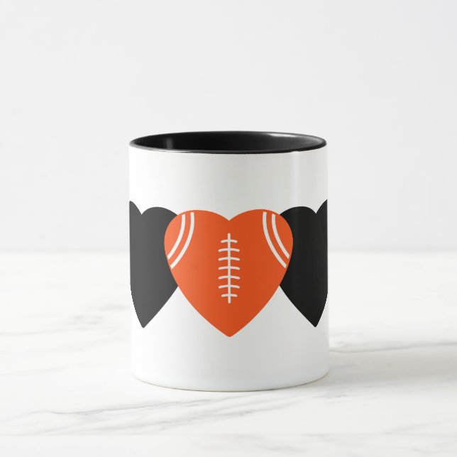Taza Cincinnati Bengals Football Heart Design (Centro)