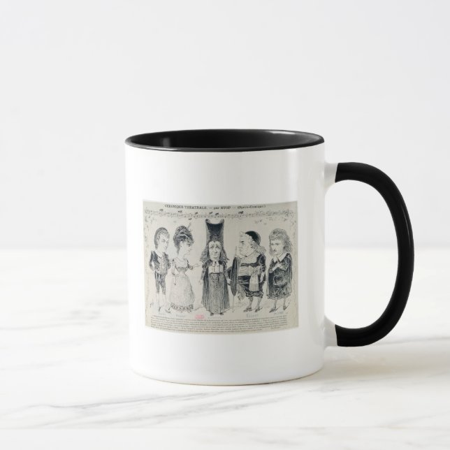 Taza Cinco caricaturas del molde de un francés (Derecha)