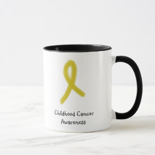 Taza CINTA 9-4-09, conciencia del ORO del cáncer de la