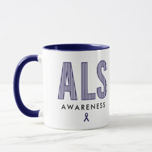 Taza Cinta azul para la toma de conciencia de ALS