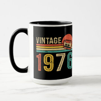 Taza Cinta de Casete de Música de Cumpleaños Retro 1976