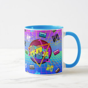TAZA CINTA DE CASSETTE RETRO DE LOS 80'S OLD SCHOOL
