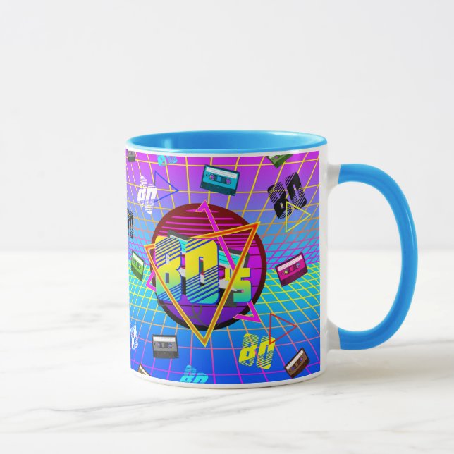 TAZA CINTA DE CASSETTE RETRO DE LOS 80'S OLD SCHOOL (Derecha)