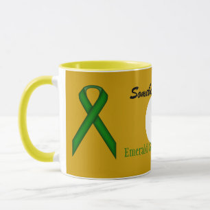 Taza Cinta de la marca de la cadena verde esmeralda, po