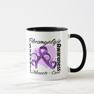 Taza Cinta del corazón - conciencia del Fibromyalgia
