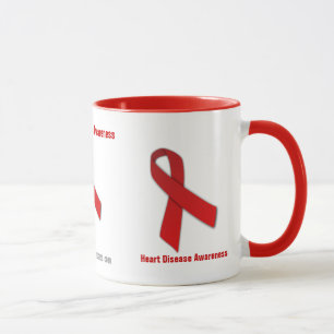 Taza Cinta roja para la enfermedad cardíaca