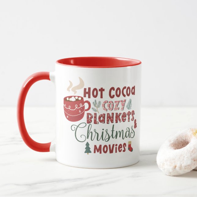 Taza Cintas calientes y películas de Navidades (Con donut)
