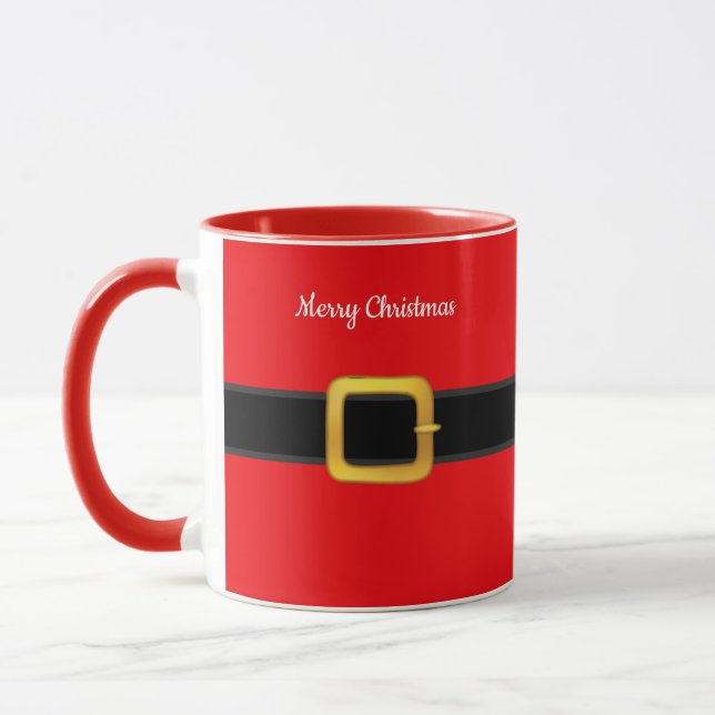 Taza Cinturón de Navidad de Santa Claus Precioso  Cof d (Izquierda)
