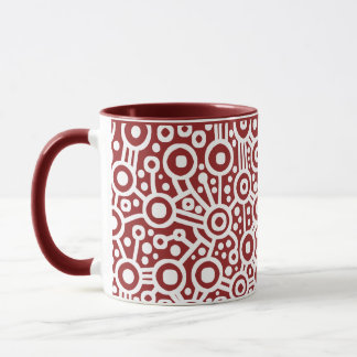 Taza Circuito alienígena - Blanco sobre el marrón