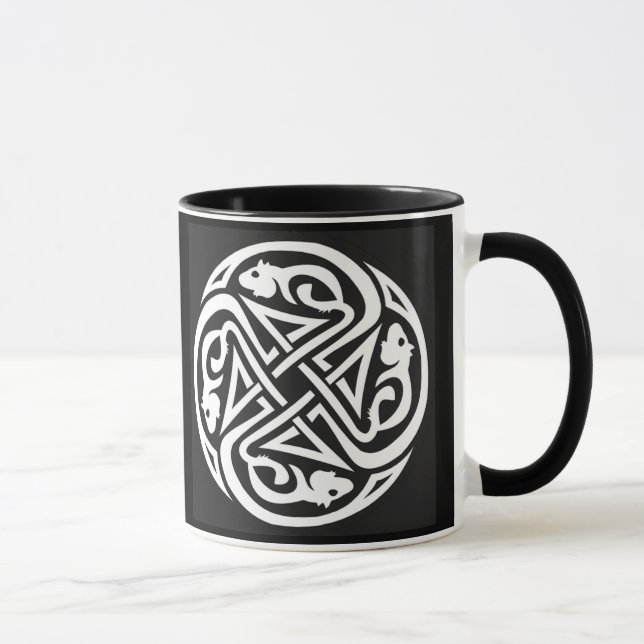 Taza Círculo céltico doble de la rata (Derecha)