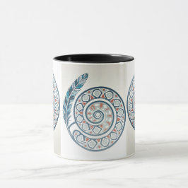 Taza Círculo Con Una Pluma