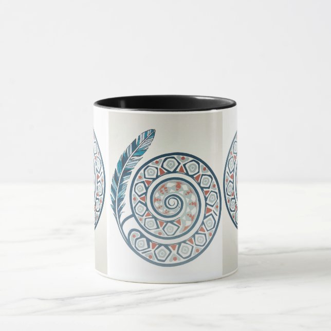 Taza Círculo Con Una Pluma (Centro)