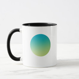 Taza Círculo de degradado verde viñeta diseño abstracto