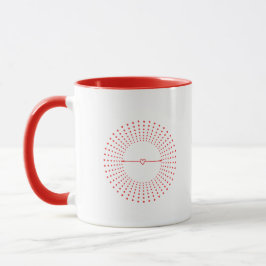 Taza Círculo de punto rojo arte moderno