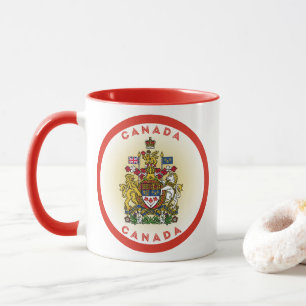 Taza Círculo del Escudo de Armas del Canadá