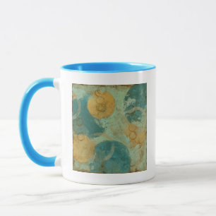 Taza Círculos azules y amarillos