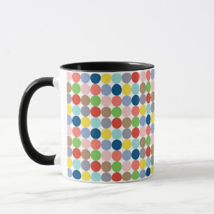 Taza círculos coloridos de color pastel...