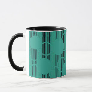 Taza Círculos con lino turquesa