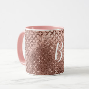 Taza Círculos dorados rosados brillantes lujo rosa dest