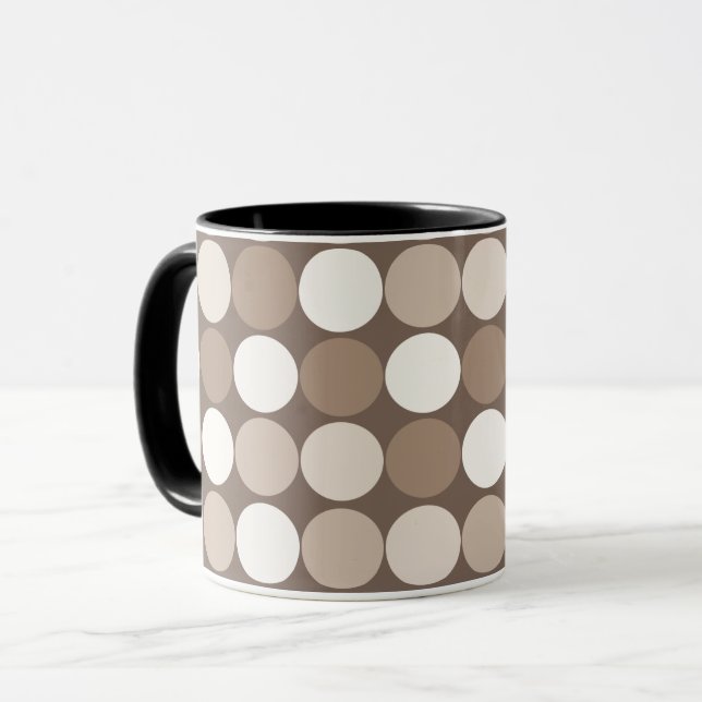 Taza Círculos geométricos cálidos neutros de la tierra (Anverso izquierdo)