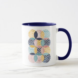 Taza Círculos geométricos de color de agua
